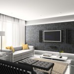 Furniture,Modern House Design Ideas With Amazing Gray Sleeper Sofas And Soft Black Leather Ottomans Plus Cool White Drum Stand Floor Also Wonderful Tv Wall Units,Modern House Design Ideas 2015