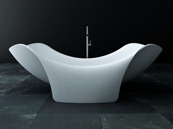 Bathroom,Awesome White Black Themed Overflow Bathtub Design Ideas With Stylish White Ceramic Bathtub And Nice Chrome Free Standing Faucet Also Beautiful Black Stone Tile Floor For Unique Concept,Contemporary Overflowing Bathtubs 