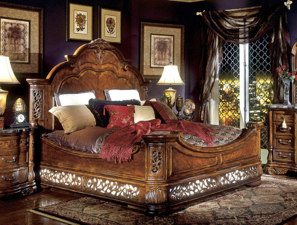 Bedroom,Extraordinary Excelsior California King Mansion Bedroom Aico Design Ideas With Cool Wood Bed On Combined The Best Cool Wood Headboard And Nice Matras Also Cool Stand Lamp,Bedroom By Aico Designer