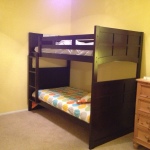 Bedroom,Exquisite Yellow Wall Paint Best Wall Color For Bedroom Design Inspiration With Cool Corner Dark Brown Wood Bunk Bed And Nice Dark Brown Wood Three Steps Ladder Also Wonderful Bright Brown Wood Dresser,Modern Best Wall Colors For Bedroom Designs