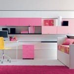 Bedroom,Stunning White Background Really Cool Bedroom Design With Beautiful White Bed Frame On Combined Cute Yellow Pink Floral Bed Sheet And Wonderful White Desk Plus Comfortable Wheels Yellow Chair Also Cute Large Pink Rug,Really Cool Bedrooms Designed With A High Comfort Level