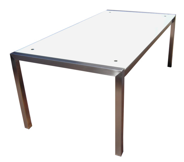 Furniture,Cool Stainless Steel Table Top Design Inspiration With Beautiful Rectangular Stainless Steel Table And Modern Stainless Steel Legs For Modern Concept,Beautiful Modern Stainless Steel Table Tops