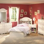Bedroom,Astounding Room For Teenage Girl Design With Cool Corner White Bed Frame On Combined Nice White Wood Under Drawer Bed And Beautiful White Wood Vanity Table Plus Picturesque White Wood Dresser Also Exquisite Red Wood Linen Vertical Wall,Contemporary Small Rooms For Teenage Girls To Bedroom