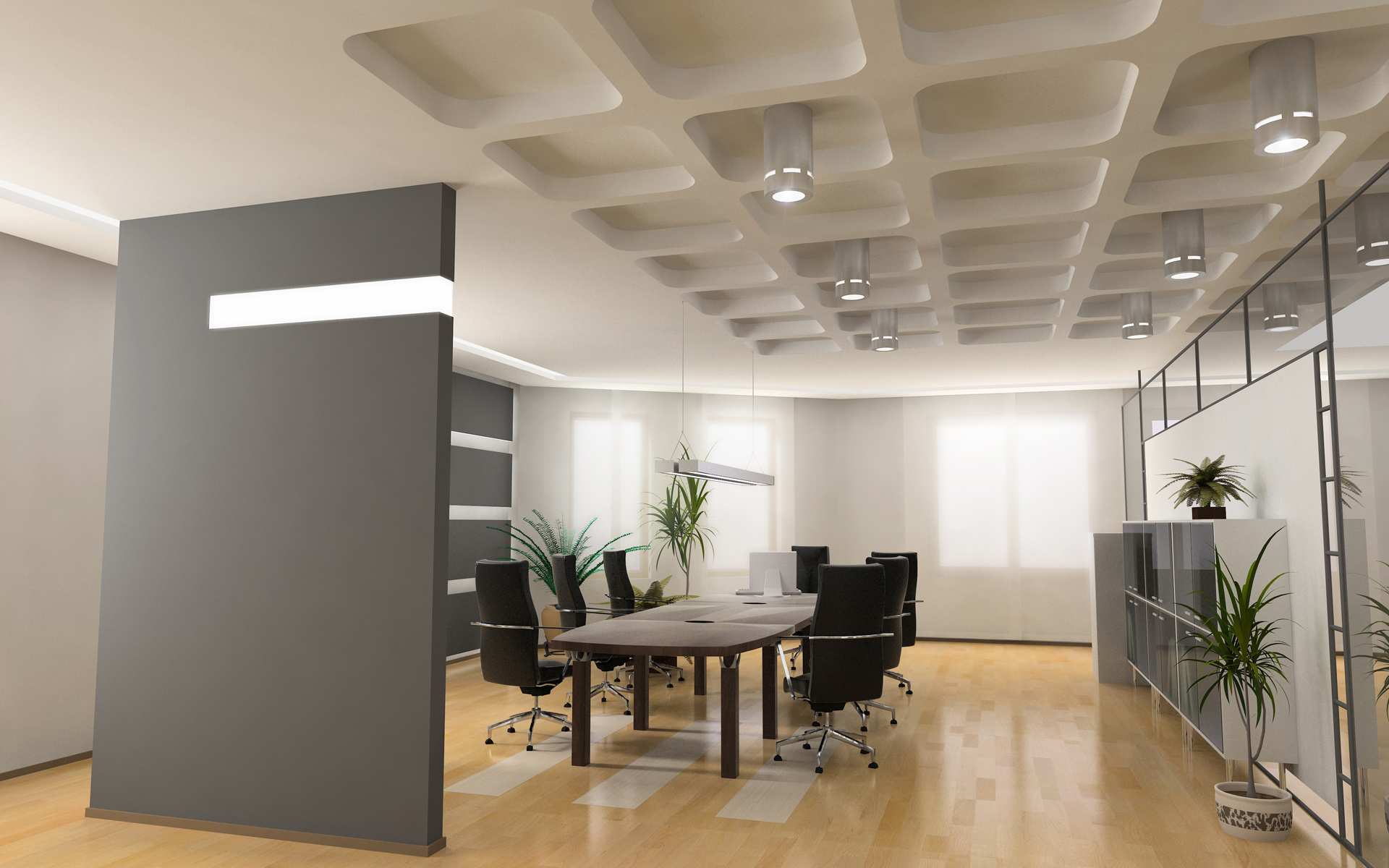 Furniture,Exceptional Interior Design Design With Stunning Rectangular Office Desk And Comfortable Black Office Chairs Also Wonderful Bright Brown Laminate Flooring,Affordable Interior Design Design For Your Home