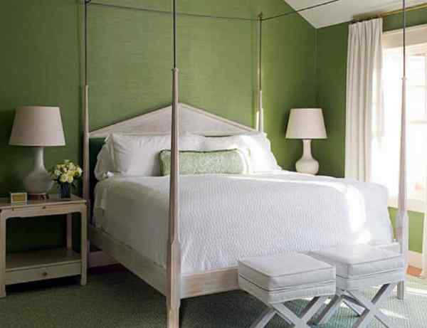 Bedroom,Admirable Small Space Best Wall Color For Bedroom Design Inspiration With Cool Canopy Bed And Nice Bright Brown Wood Bed Frame On Combined Romantic White Bed Sheet Also Wonderful Bright Brown Wood Nightstand Tables Plus Beautiful White Drum Table Lamps,Modern Best Wall Colors For Bedroom Designs