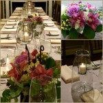 Dining Room,The Best Large Table Decoration For Christmas With Charming White Long Table Cloth Plus Nice Cutlery Sets And Beautiful Floral Arrangment Also Unique White Candle In Glass Jars,Splendid Dining Table Decorations For Christmas