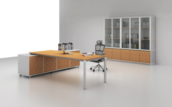 Office & Workspace,Marvelous Bamboo Office Furniture Design With Beautiful Bamboo Desk Set And Modern Wheel Arm Chair Also Cool Large Bookcase,Style Workspace With Bamboo Office Furniture 