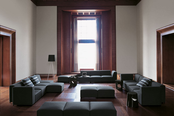 Living Room,Gorgeous Living Room Pietro Arosia Design Ideas With Comfortable Black Sectional Couch And Cozy Black Ottoman Also The Best Large Glass Casement ,Contemporary Living Room By Pietro Arosio
