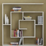 Furniture,Amazing Furniture Book Shelf Design Ideas With Modern Square Wall Bookshelf And Beautiful White Color Also Cool Bright Brown Wood Floor,Contemporary Furniture Book Shelf Designs 2015