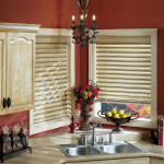 Interior,Elegant Cream Custom Order Blind Design Inspiration With Nice Pendant Lamp And Cool Stainless Steel Sink Also Beautiful Arrangement Floral For Kitchen Room,Gorgeous Custom Order Blinds