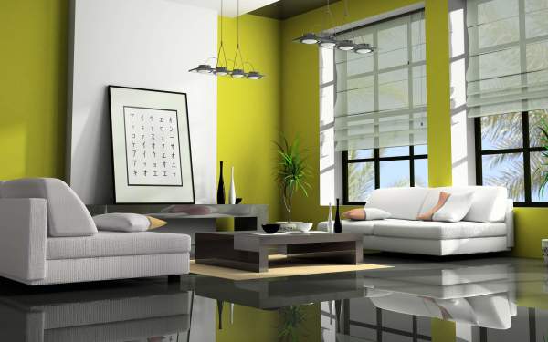 Furniture,New Model Green Mixed White Wall Paint Sitting Room Design Ideas With Beautiful White Sofas And Modern Dark Brown Wood Coffe Table Plus Nice Hanging Lamp Also Adorable Glass Windows On Combined Soft White Transparent Curtains ,Some Fancy Sitting Rooms