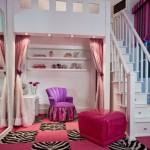 Interior,Nice Looking White Wood Ceiling Painting Ideas For Room With Awesome White Wood Stairway And Beautiful White Wood Vanity Table Plus Cute Pink Glossy Ottoman Also Gorgeous White Wood Wall Mounted Shelving Units,Cool Painting Ideas For Rooms