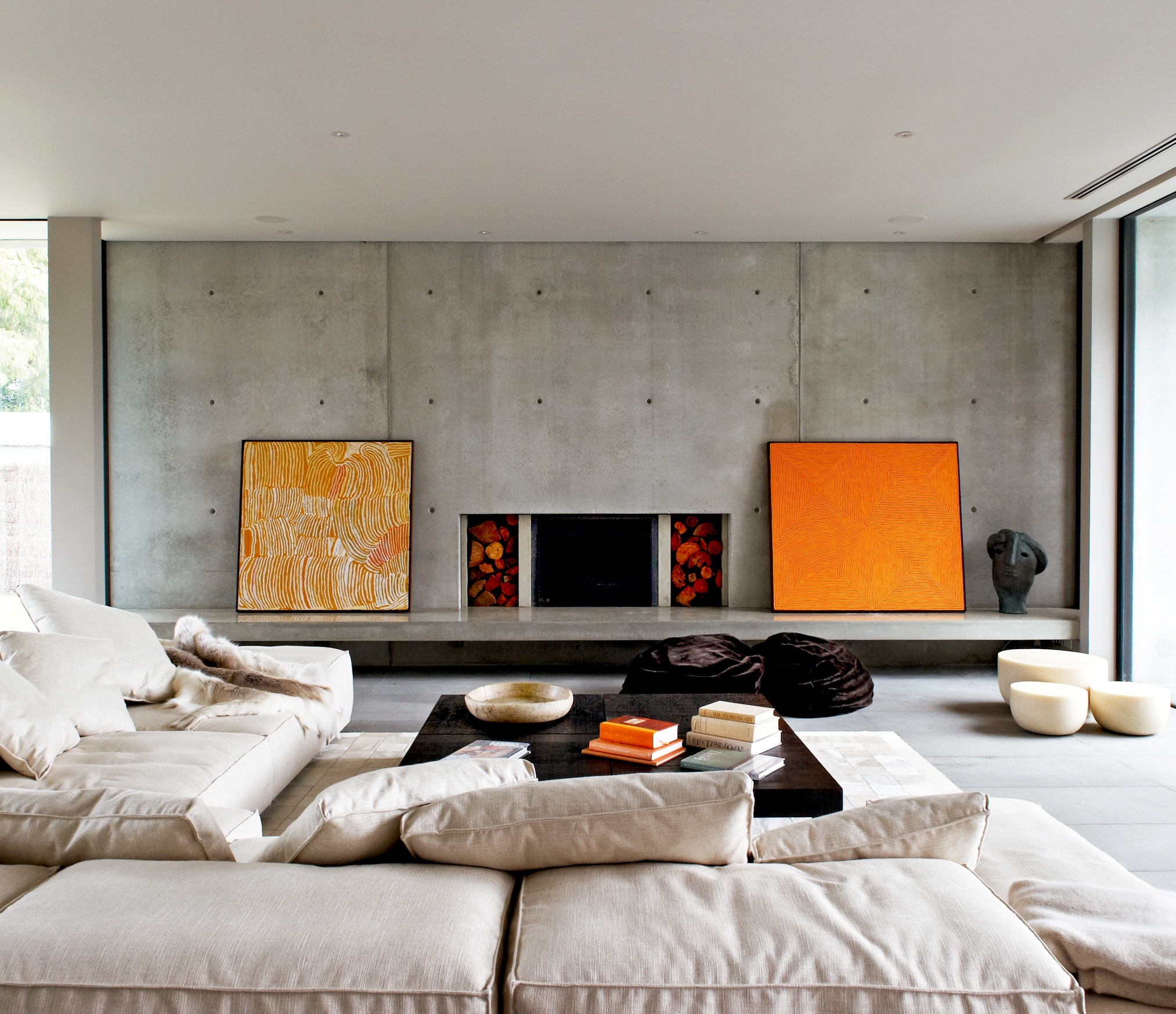 Furniture,Inexpensive Interior Design Picture With Stunning Broken White Fabric Cushions And Cool Square Black Table Plus Nice Gray Wall Paint Also Wonderful White Ceiling,Pretentious Interior Design Pictures 2015