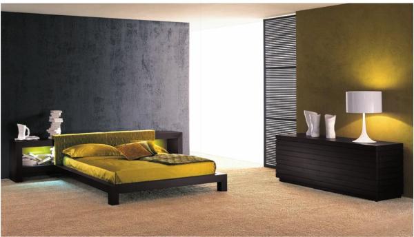 Bedroom,Charming Contemporary Bedroom Design Ideas With The Best Large Furniture Finished In Moro Oak Or Light Oak And Cool Sliding Elements Of The Headboard Hide Storage Space Also Beautiful White Desk Lamp,Relaxed Plan Contemporary Bedroom