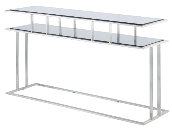 Furniture,Splendid Stainless Steel Table Top Design Ideas With Style Mirage Rectangle Console Table And Clear Glass Top On Brushed Also Modern Stainless Steel Legs,Beautiful Modern Stainless Steel Table Tops