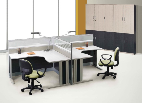 Furniture,New Model Large Space Top Office Design Inspiration With Charming White Office Desk Plus Nice Desk Lamp And Comfortable Light Green Mixed Office Chairs Also Wonderful Height Cabinet,Pleasant And Comfortable Top Office Designs