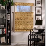 Interior,Modern Woven Top Down Bottom Up Wood Blind Design Ideas With Nice Picture Frame And Cool Stylish Black Desk On Combined Black Chair,Top Down Bottom Up Wood Blinds Decoration