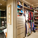 Furniture,Cool Open Plan Walk In Wardrobe Design Inspiration With Beautiful Glass Door Shower And Comfortable White Toilet Plus Modern Black Ceramic Tile Floor Also Cool Open Shoes Shelves,Cool Amazing Some Walk In Wardrobe Designs