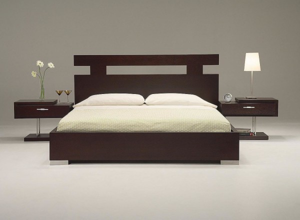 Bedroom,Admirable Wood Headboard Bed Design Ideas With Charming Brown Bed Frame And Soft Tan Single Bed On Combined Two Pillow Also Cool Brown Wood Bedside Table,Single Bedroom With Headboard Beds