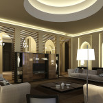 Furniture,Enthralling Interior Design Design With Comfortable Gray Fabric Sofas And Cool White Drum Floor Lamps Also Exquisite Entertaiment Center,Affordable Interior Design Design For Your Home