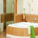 Furniture,Enchanting Interior Design For Home With Marvelous Corner Built In Bathtub And Stylish Corner Shower Enclosures Also Beautiful Wall Mount Towel Hook In White Color,Stunning Interior Design For Home