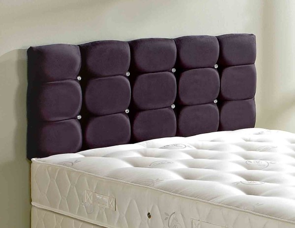 Bedroom,High Quality Headboard Design With Stylish Black Fabric Material And Comfortable Double White Bed Sheet Also Beautiful White Wall Paint,Comfortable Bed With Headboard Designs