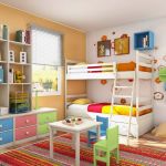 Bedroom,Dazzling Foxy Tween Room Decoration With Stylish Bunk Bed On Combined Beautiful White Bed Frame And Amazing Open Bookshelf Plus Nice Drawers Also Cute Colorful Jute Rug On Combined Wonderful Brown Floor ,Cool Awesome Tween Rooms Design Ideas