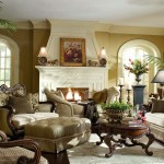 Furniture,Stunning Interior Design Ideas With Luxurious Sofas And Antique Brown Oval Table Also Beautiful White Fireplace,Best Interior Design Ideas To Your Home