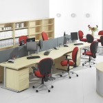 Uncategorized,Beutiful Office Cabinet Design Inspiration Also Charming Red Arm Chair And Stylish Cream Table With Modern Computer,Modern Office Cabinets Design Ideas