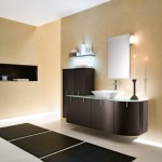 Uncategorized,Luxurious Bathroom Vanity Light Design Idea With Modern Washbowl And Minimalist Chest Also Charming Black Carpets,Beautiful Bathroom Vanity Lights Decoration