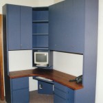 Uncategorized,The Best Large Office Cabinet Design Inspiration With One Computer And Black Telepon Also Beautiful Blue Brown Color,Modern Office Cabinets Design Ideas