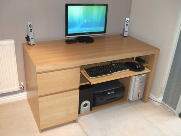 Furniture,Stylish Beautiful Wood Veneer IKEA Desk Furniture For Home Design Ideas With Nice Spectacular Computer Also Stylsih Corner,Dazzling Desk Furniture For Comfortable Home