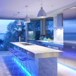 Interior,Fancy Kitchen Island With Trend Glass Chair Also Modern Pendant Lights For Kitchen Design Ideas With Blue Light,Modern Style Pendant Lights For Kitchen Designs