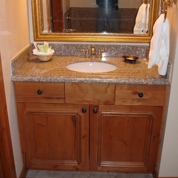 Bathroom,Cool Latest Small Bathroom Vanities Granite Design Ideas With Modern Sink And Nice Wood Cabinet ,Modern Concrete Bathroom Vanities Granite Designed To New Energize