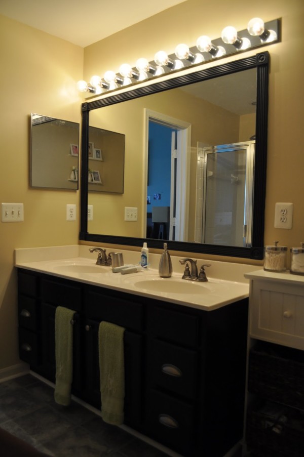 Bathroom,Stunning Bathroom Vanities Mirror Design Ideas With Cool Horizontal Glass Mirror And Beautiful White Sink Also Nice Wood Cabinet,Bathroom Vanities Mirrors Decoration