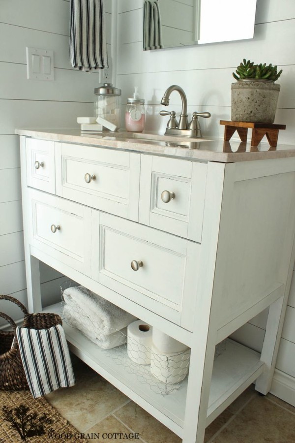Bathroom,Wonderful White Granite Vanity Top Design Inspiration With Beautiful White Cabinet And Nice Arrangement Floral,Elegant White Granite Vanity Top Your Inspiring