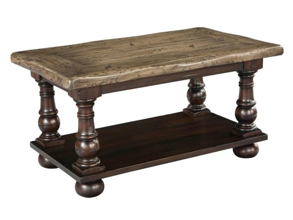 Furniture,Traditional Style Rectangular Ponderosa Hekman Coffee Table Design Inspiration With Charming Open Shelf On Combined Brown Color,Antique Wood Coffe Table By Hekman