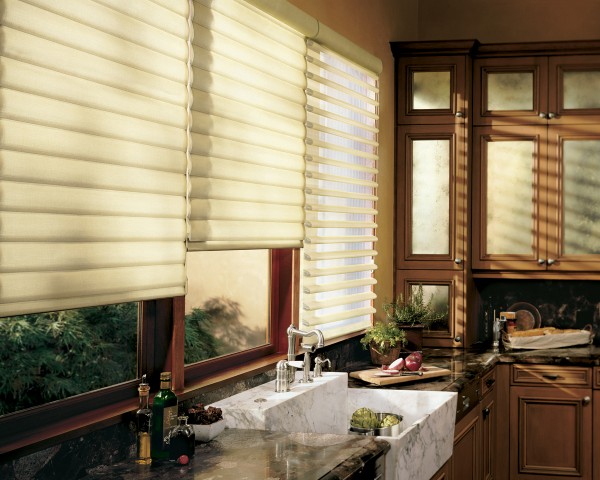 Interior,Dry And Clean White Sink Also Cool Cabined And Cool White Blind For Home Design Ideas With Nice Glass Window For Kitchen Room,Cool And Trend Blinds For Your Home
