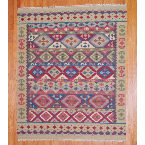 Interior,Georgeous Hand Knotted Wool Area Rug Design Ideas With Beautiful Kilim Blue And Nice Brown Floor,Adorable Wool Area Rugs With Their Soft And Friendly Texture