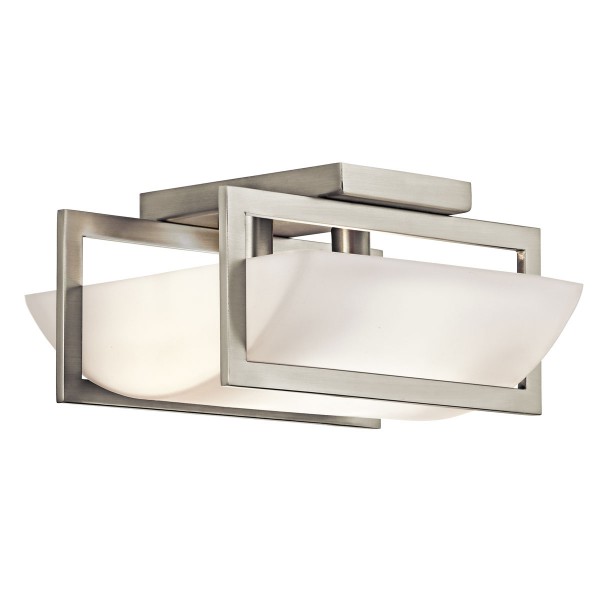 Interior,The Best High Quality Kichler Ceiling Mount Light Design Inspiration With Adorable Stenless Steel And Beautiful White Lamp,Ceiling Mount Lighting To Decorate Your Home