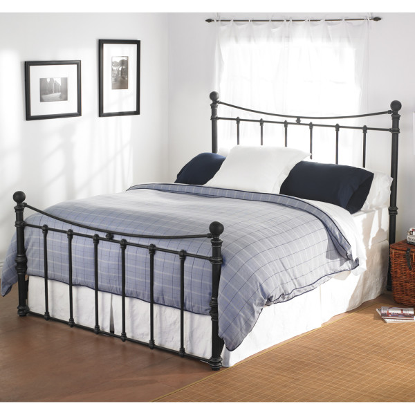 Bedroom,Charming Bed Aged Brass Wesley Allen Bed Design Inspiration With Soft Double White Matras And Cozy Headboard Also Nice Blue Blanket,Fashionable Iron Wesley Allen Beds For Your Bedroom