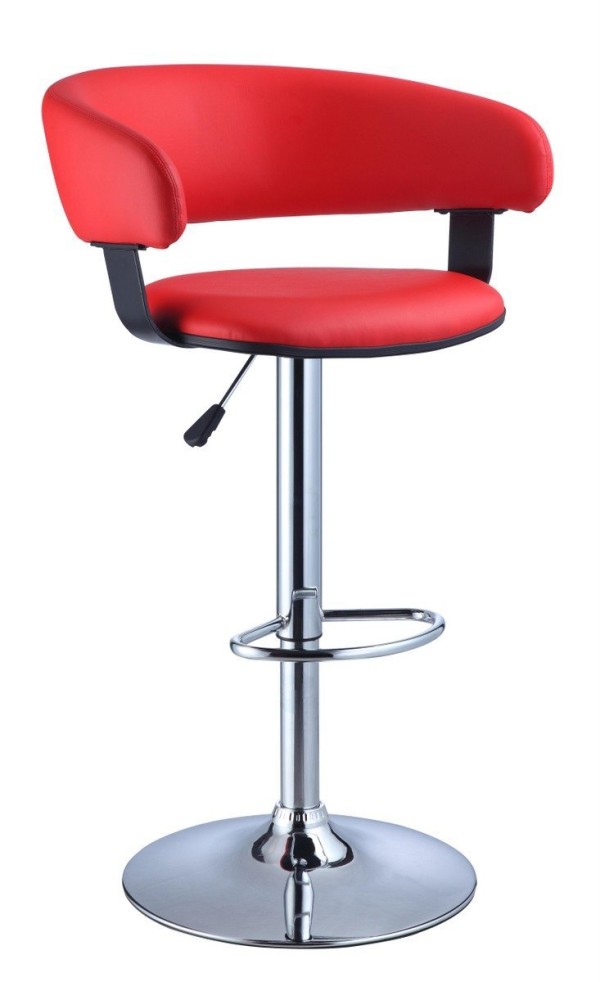 Furniture,Cool Awesome Leather Bar Stool With Arm Design And Charming Metal Leg Also Beautiful Red Leather For Modern Concept,Leather Bar Stools With Arms To Create A Comfortable