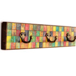 Furniture,Fabulous Hand Made Modern Wall Coat Hook Design Ideas With Charming Paper Bright Colorful Mosaic And Cool Dark Gold Iron Coats,Modern Wall Coat Hook Inspired
