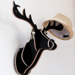 Interior,Amazing Rustic Coat Hook Wall Mounted Design Ideas With Wonderful Black Deer And Stylish Two Wall Mounted Coatrack ,Styles Rustic Coat Hooks Wall Mounted