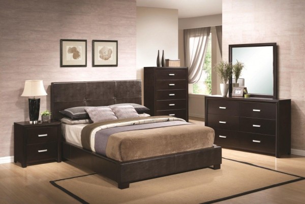 Bedroom,Enthralling Cheap Bed Design Ideas With Contemporary Black Leather Bed Frame And Comfortable Big Mattress Also Beautiful Black Bedside,Collection Of Fun And Cheap Bed