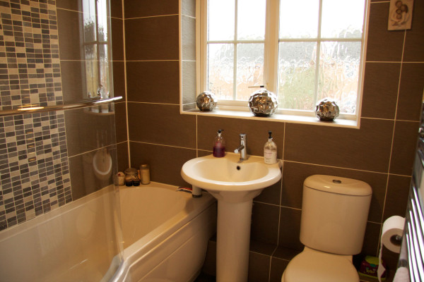 Bathroom,Picturesque Small Space Bathroom 2011 Design Inspiration With Cool Corner White Ceramic Bathtub And Wonderful White Ceramic Pedestal Sink Also Comfortable White Ceramic Toilet,Perfect Bathrooms 2011 Design Modern