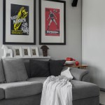 Apartments,Nice Looking White Wall Paint Bachelor Apartment Design Ideas With Marvelous Gray Sectional Sofa And Soft Gray Fur Rug Plus Beautiful Picture Frames Also Cool Brown Round Accent Table,Exceptional Bachelor Apartment Designs