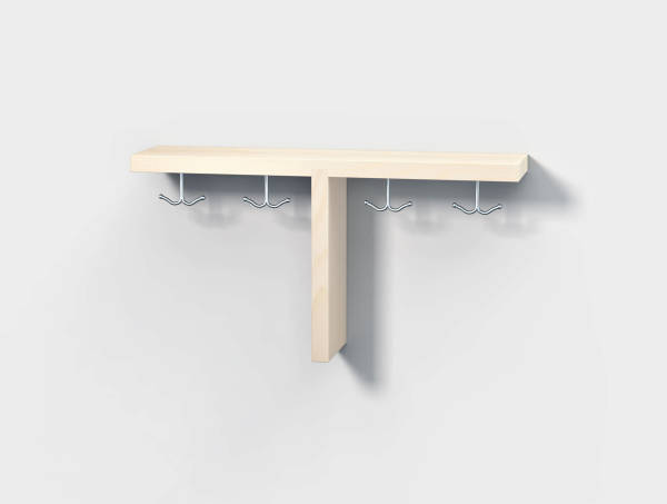 Furniture,Admirable Wall Mounted Coat Rack Plan Design Inspiration With Wonderful Broken White Wood Hanger And Charming Chrome Hooks For Classic Concept,Charming Wall Mounted Coat Rack Plans 