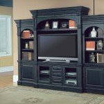 Furniture,New Model Black Parker House Furniture Retailer Design With Fashionable Wall Entertainment Center And Nice Bookshelf,Marvelous Parker House Furniture Retailers And Large Entertaiment Wall