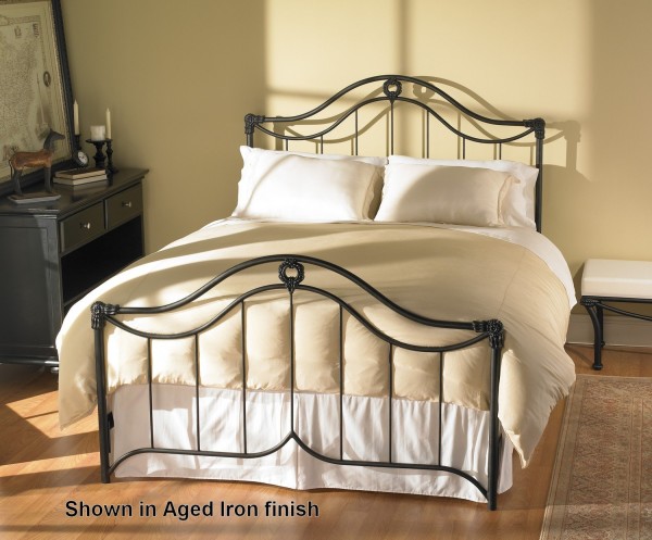 Bedroom,Gorgeous Montgomery Wesley Allen Bed Design With Beautiful White Matras On Combined Cream Bed Cover And Soft Cushion Also Nice Wood Floor,Fashionable Iron Wesley Allen Beds For Your Bedroom